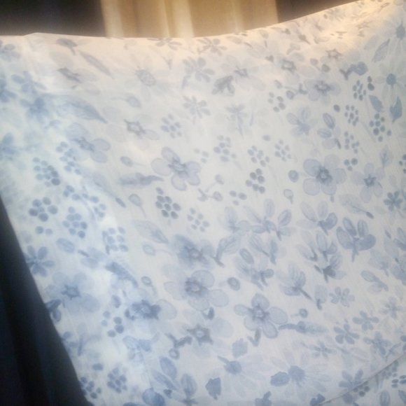 Rachel Zoe Semi-Sheer Blue Floral Kimono / Duster One Size - Picture 11 of 15